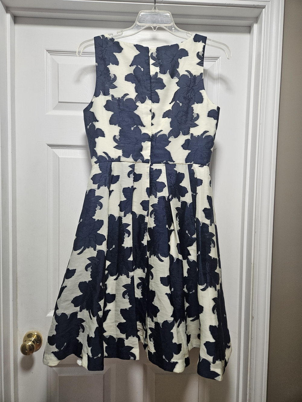Maggy London Navy Floral-Print Fit & Flare Midi Dress - Picture 4 of 5